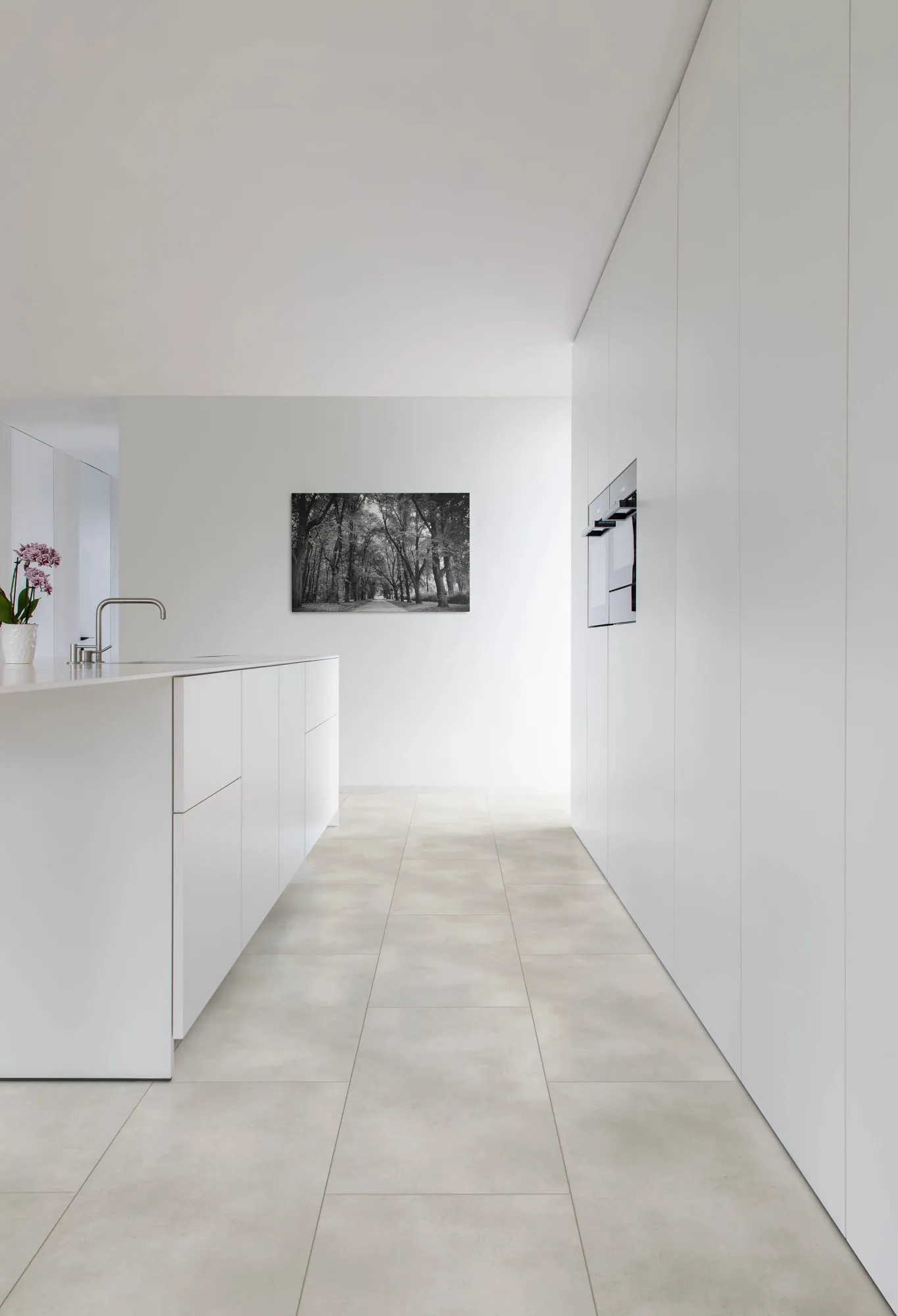 Coretec Naturals Tile Vinylgulv Thabor lagt i rom