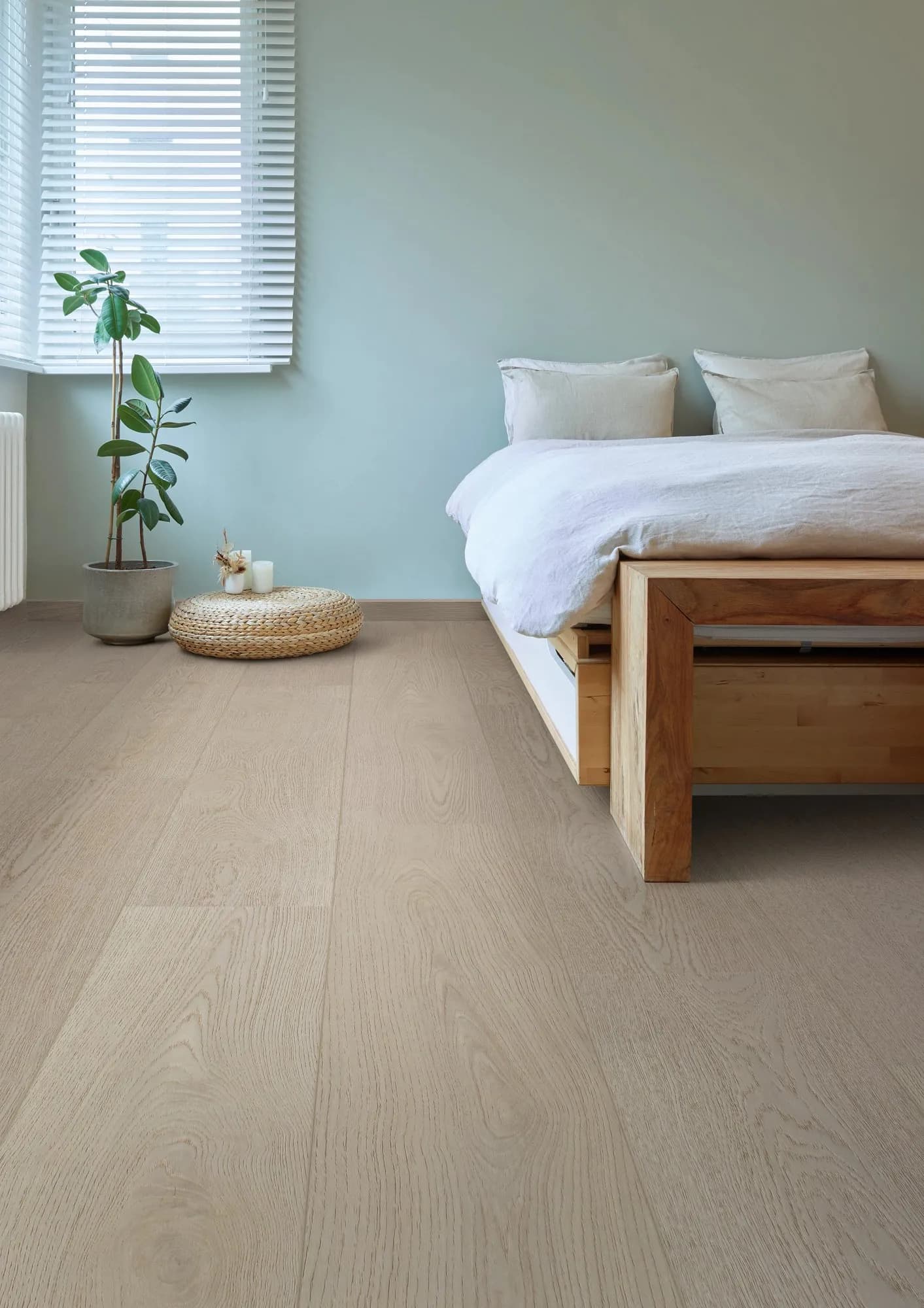 Coretec Vinylgulv Naturals Juniper lagt i rom