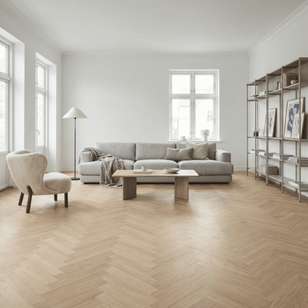 Finert Tregulv Fiskeben Parky Swing Ivory L